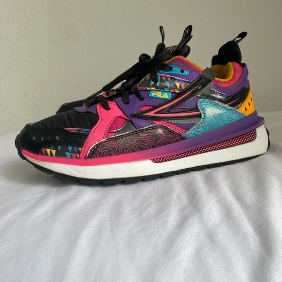 FILA Sandenal Girls Multicolor Fashion Sneakers Sportswear Shoes Sz 5.5 - Picture 2 of 16